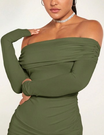 Rochie medie SHEIN, verde