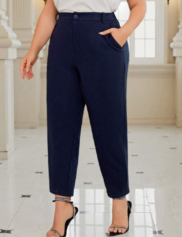 Pantaloni SHEIN CURVE, albastru