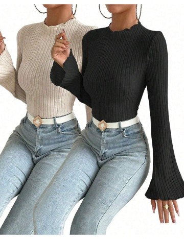 Set bluze SHEIN, negru/crem
