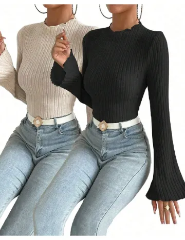 Set bluze SHEIN, negru/crem Negru
