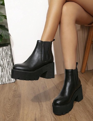 Botine SHEIN, negru