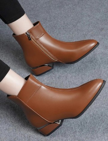 Botine SHEIN, maro