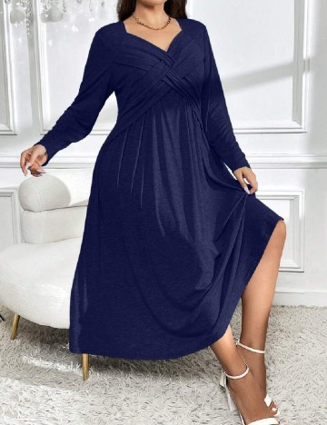 Rochie medie SHEIN CURVE, albastru