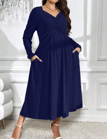 Rochie medie SHEIN CURVE, albastru