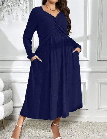 Rochie medie SHEIN CURVE, albastru Albastru