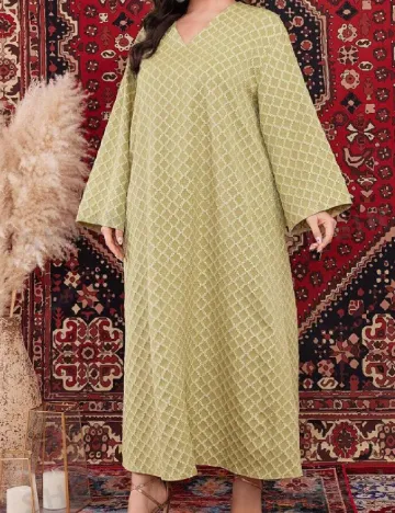 Rochie lunga SHEIN CURVE, verde Verde