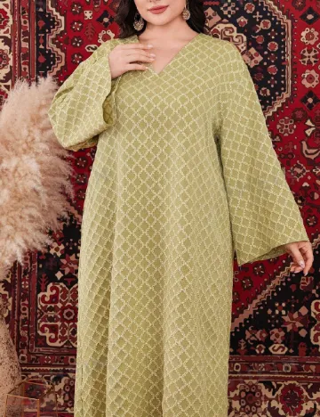 Rochie lunga SHEIN CURVE, verde Verde