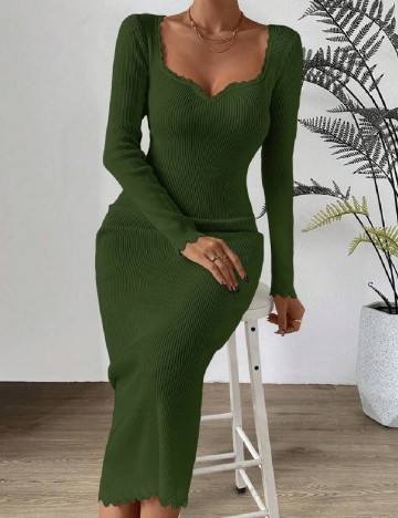 Rochie medie SHEIN, verde