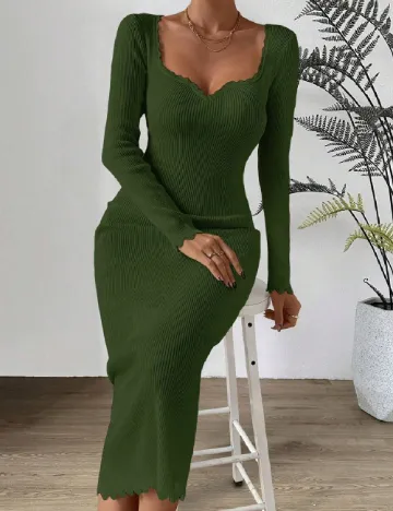 Rochie medie SHEIN, verde Verde