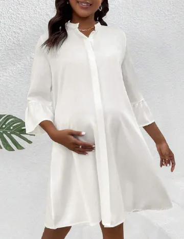 Rochie scurta SHEIN Maternity, alb Alb