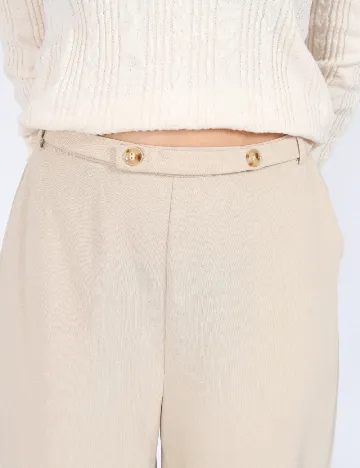 Pantaloni SHEIN, crem Crem