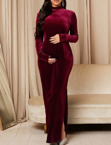 Rochie lunga SHEIN Maternity, rosu