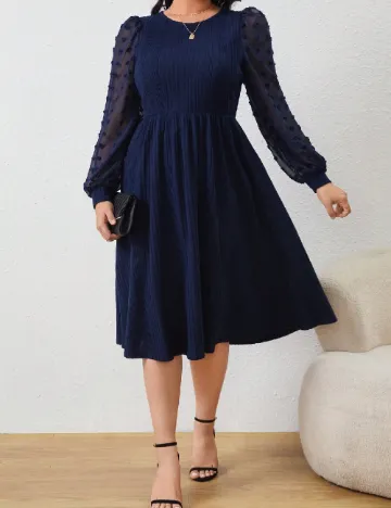 Rochie medie SHEIN CURVE, bleumarin Albastru