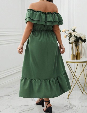 Rochie lunga SHEIN CURVE, verde