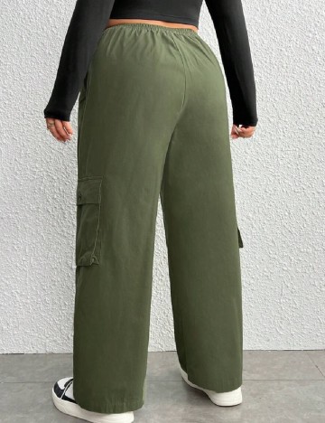 Pantaloni SHEIN CURVE, verde