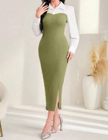 Rochie medie SHEIN, verde