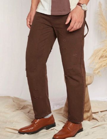 Pantaloni SHEIN, maro