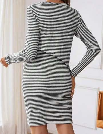 Rochie scurta SHEIN Maternity, gri Gri