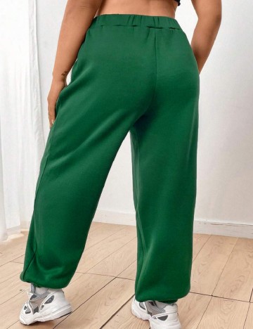 Pantaloni SHEIN CURVE, verde