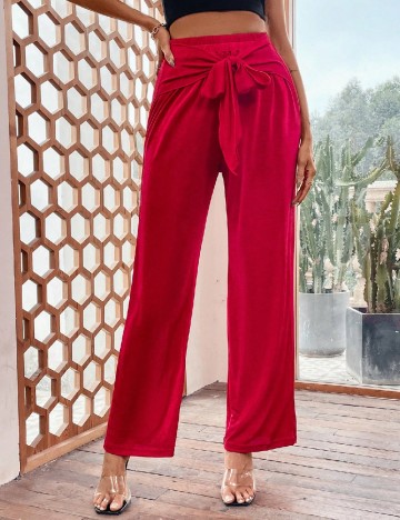 Pantaloni SHEIN, rosu