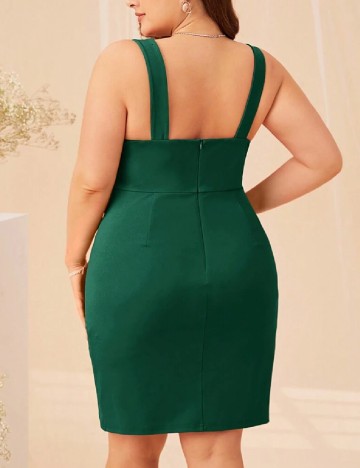 Rochie scurta SHEIN CURVE, verde