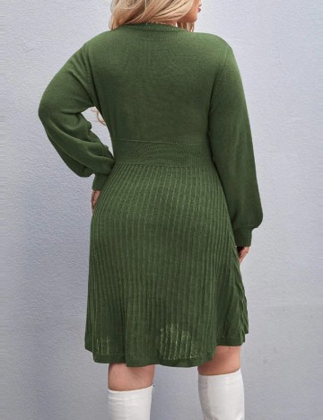 Rochie medie SHEIN CURVE, verde