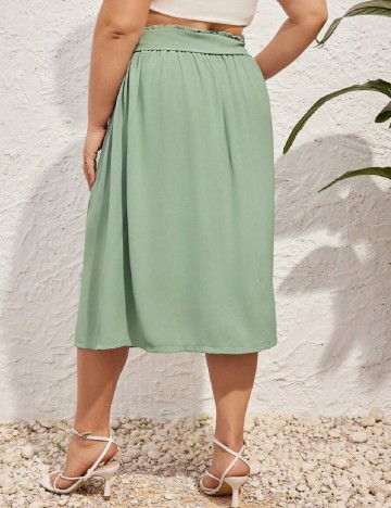 Fusta SHEIN CURVE, verde