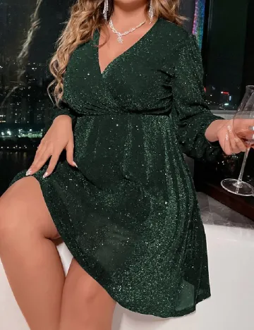 Rochie scurta SHEIN CURVE, verde Verde