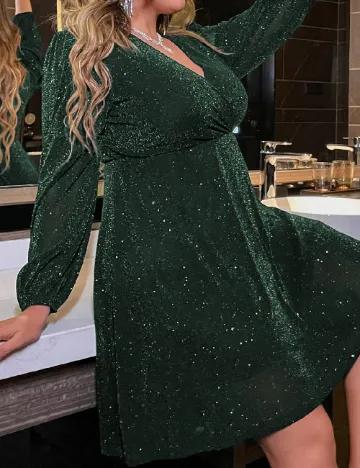 Rochie scurta SHEIN CURVE, verde Verde