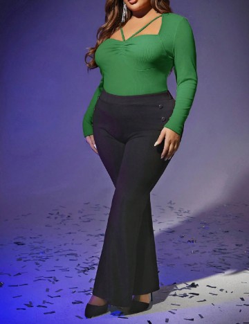 Bluza SHEIN CURVE, verde