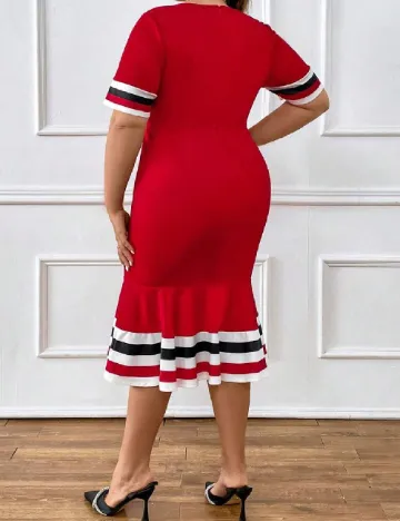 Rochie medie SHEIN CURVE, rosu Rosu