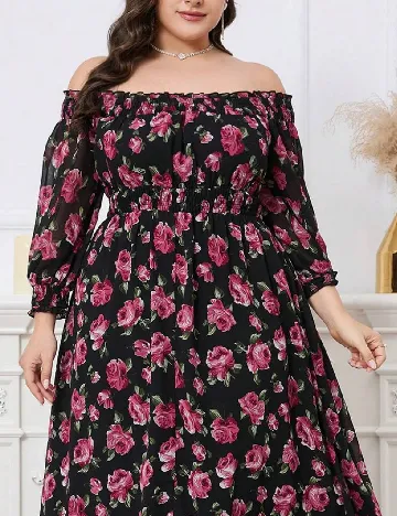 Rochie lunga SHEIN CURVE, negru Negru