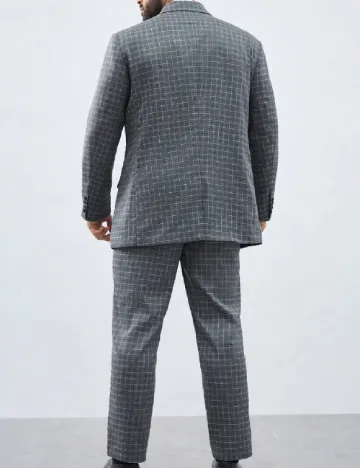 Costum SHEIN Plus Size Men, gri Gri