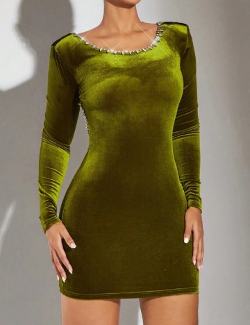 Rochie scurta SHEIN, verde