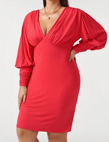 Rochie scurta SHEIN CURVE, rosu