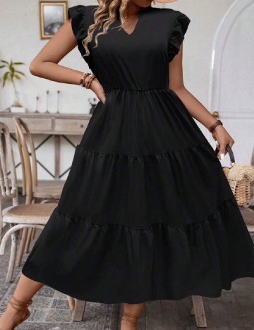 Rochie medie SHEIN CURVE, negru