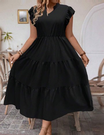 Rochie medie SHEIN CURVE, negru