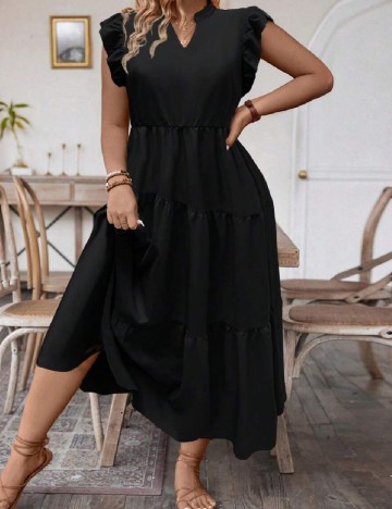 Rochie medie SHEIN CURVE, negru