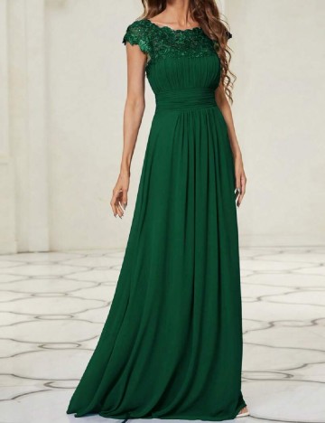 Rochie lunga Ever-Pretty, verde