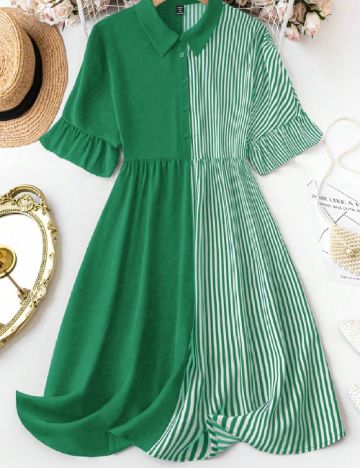 Rochie medie SHEIN CURVE, verde