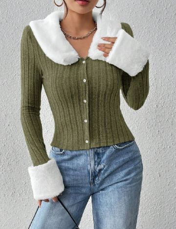 Cardigan SHEIN, verde