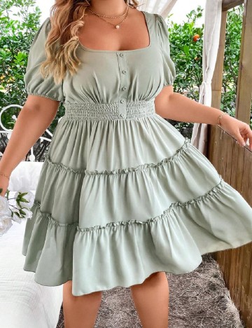 Rochie scurta SHEIN CURVE, verde