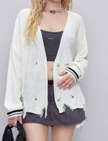 Cardigan SHEIN, alb