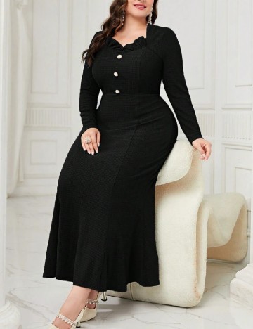 Rochie lunga SHEIN CURVE, negru