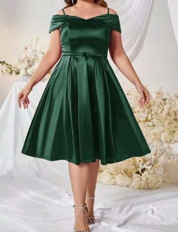 Rochie medie SHEIN CURVE, verde Verde