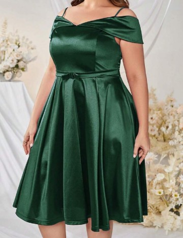 Rochie medie SHEIN CURVE, verde