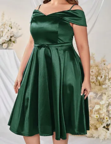 Rochie medie SHEIN CURVE, verde Verde