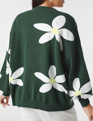 Cardigan SHEIN CURVE, verde