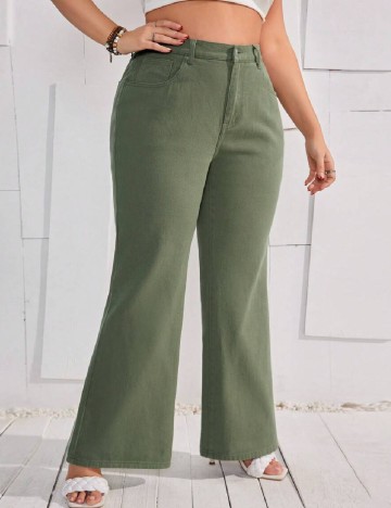 Blugi SHEIN CURVE, verde