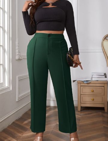 Pantaloni SHEIN CURVE, verde